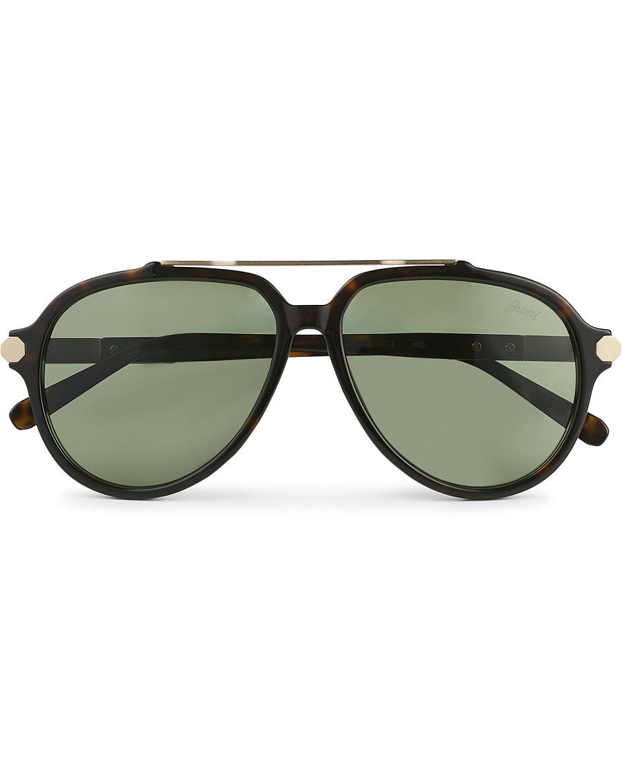 Herre | Brioni BR0096S Sunglasses Havana Green | Brioni | BR0096S Sunglasses Havana Green