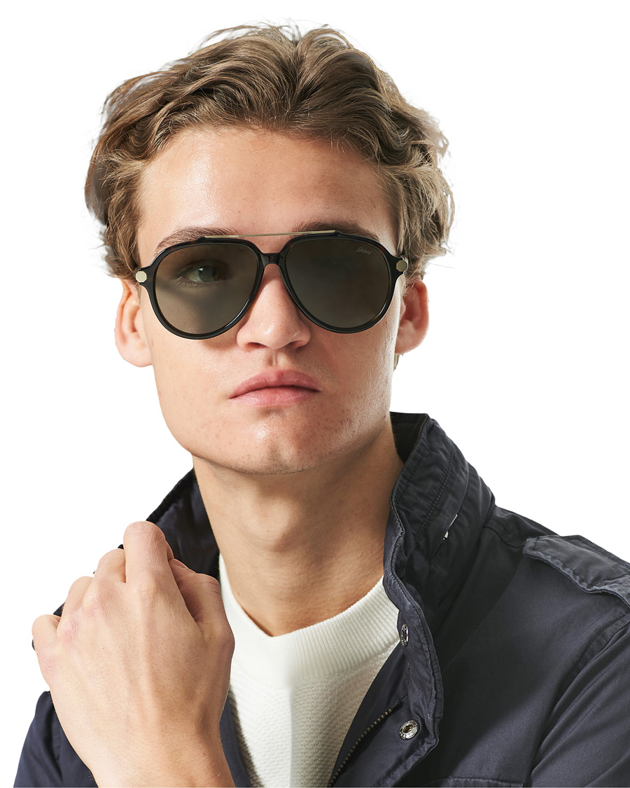 Herre | Brioni BR0096S Sunglasses Havana Green | Brioni | BR0096S Sunglasses Havana Green