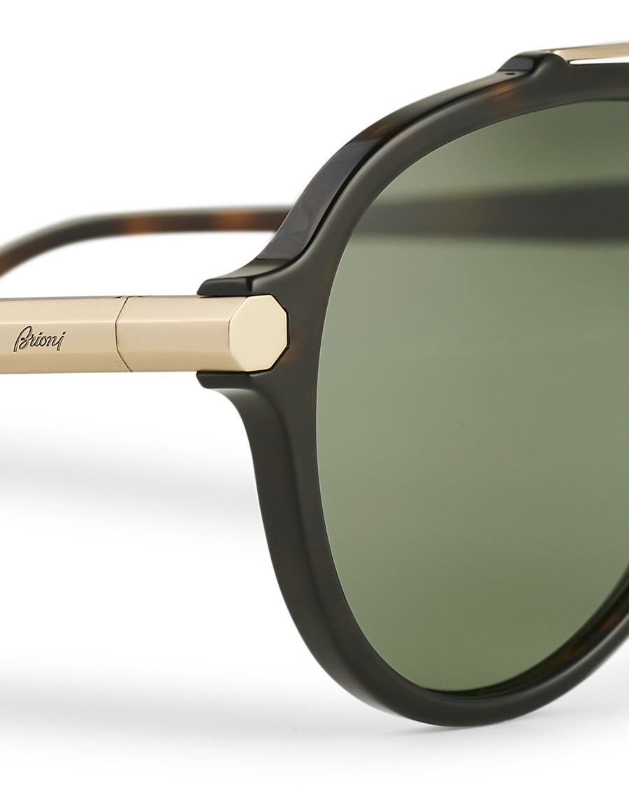 Herre | Brioni BR0096S Sunglasses Havana Green | Brioni | BR0096S Sunglasses Havana Green