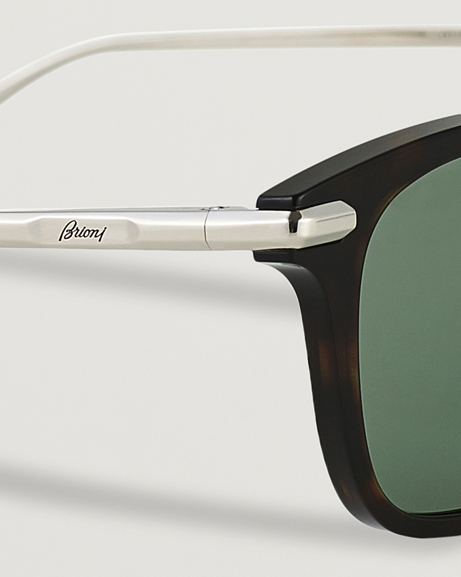 Herre | Brioni BR0092S Titanium Sunglasses Havana Green | Brioni | BR0092S Titanium Sunglasses Havana Green