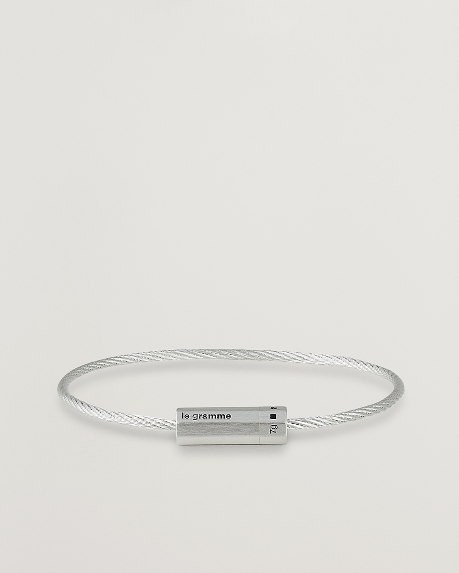 Herre | LE GRAMME Octagonal Cable Bracelet Brushed Sterling Silver 7g | LE GRAMME | Octagonal Cable Bracelet Brushed Sterling Silver 7g