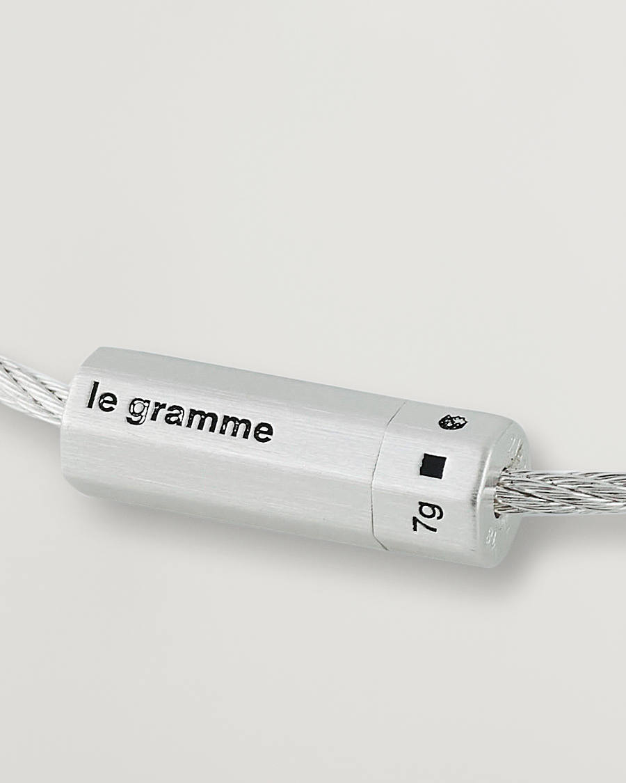 Herre | LE GRAMME Octagonal Cable Bracelet Brushed Sterling Silver 7g | LE GRAMME | Octagonal Cable Bracelet Brushed Sterling Silver 7g