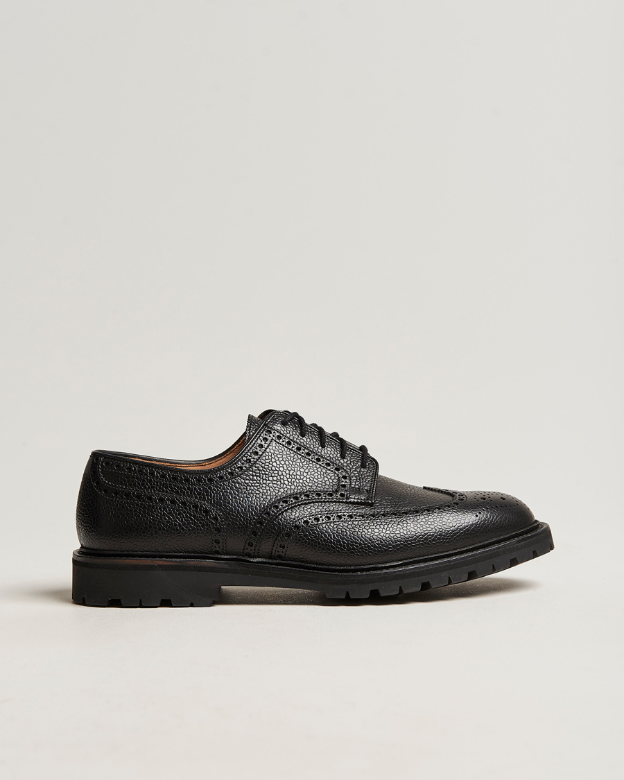 Herre | Derbys | Crockett & Jones | Pembroke Derbys Scotch Grain Vibram Black Calf