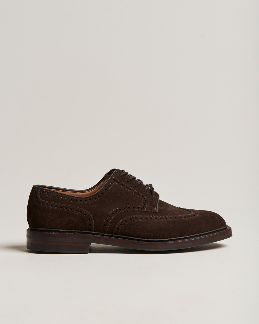 Herre | Derbys | Crockett & Jones | Pembroke Derbys Dainite Sole Dark Brown Suede