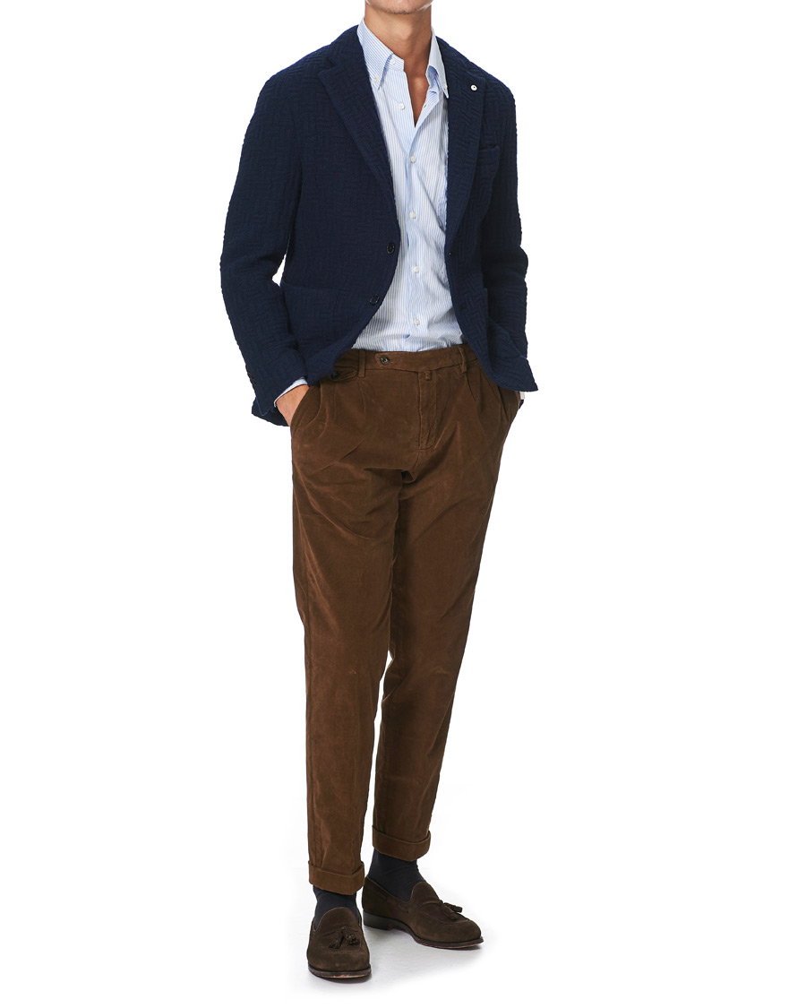 Herre | Bukser | Briglia 1949 | Easy Fit Velour Trousers Marrone