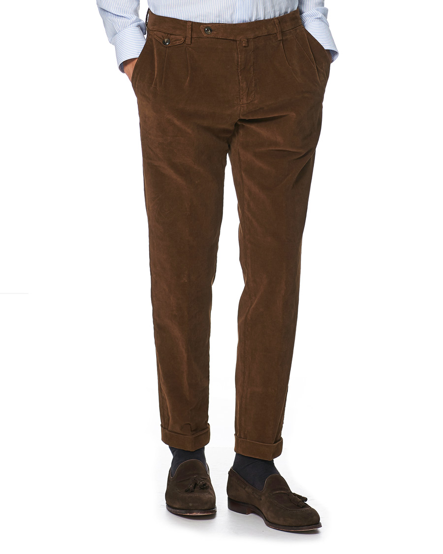 Herre | Bukser | Briglia 1949 | Easy Fit Velour Trousers Marrone