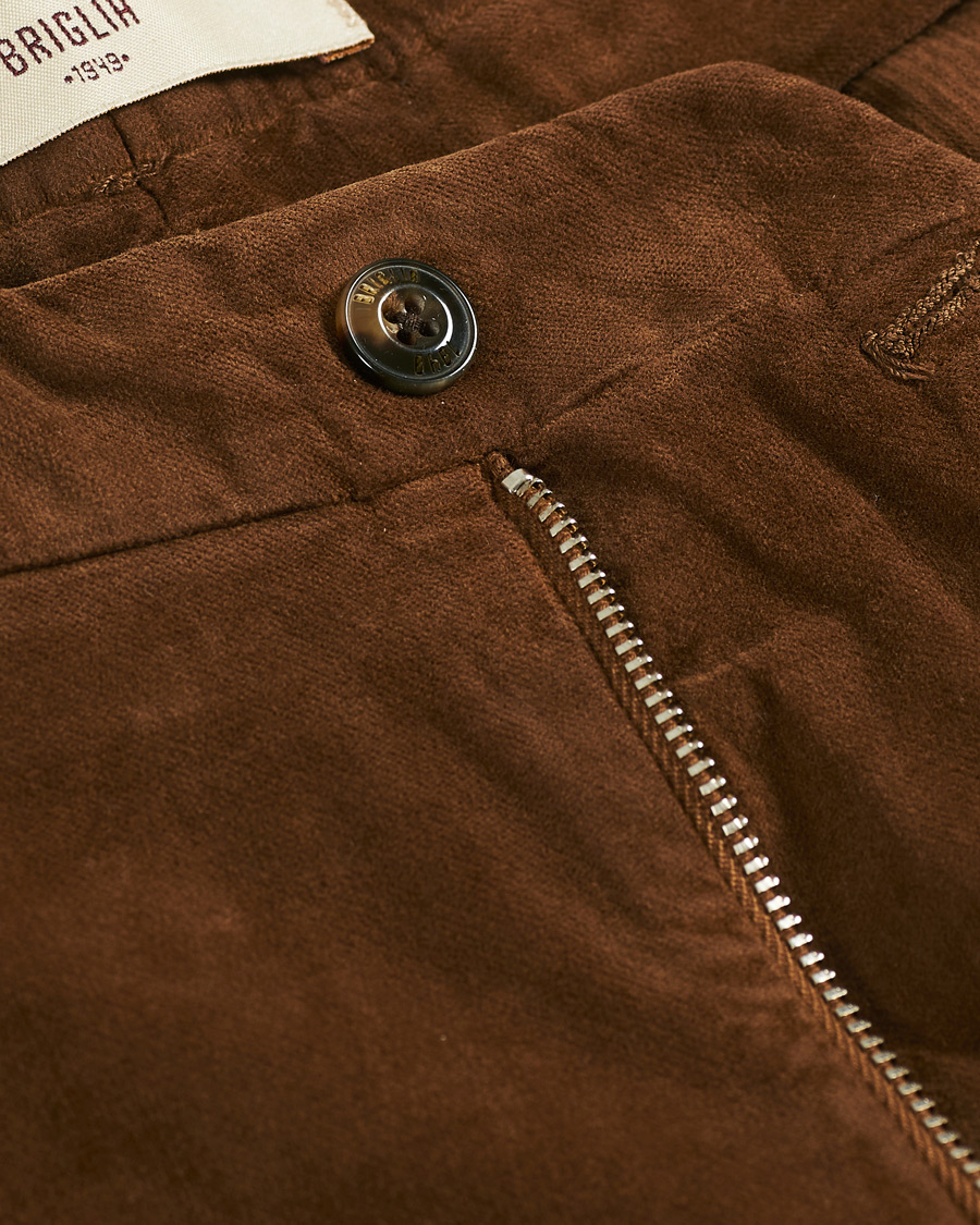 Herre | Bukser | Briglia 1949 | Easy Fit Velour Trousers Marrone