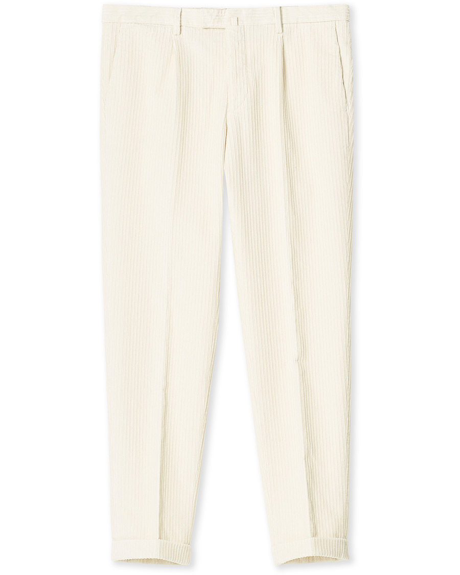 Herre | Bukser | Briglia 1949 | Easy Fit Cord Trousers Off White