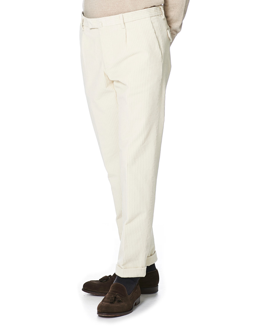 Herre | Bukser | Briglia 1949 | Easy Fit Cord Trousers Off White