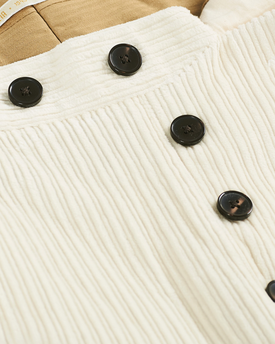 Herre | Bukser | Briglia 1949 | Easy Fit Cord Trousers Off White