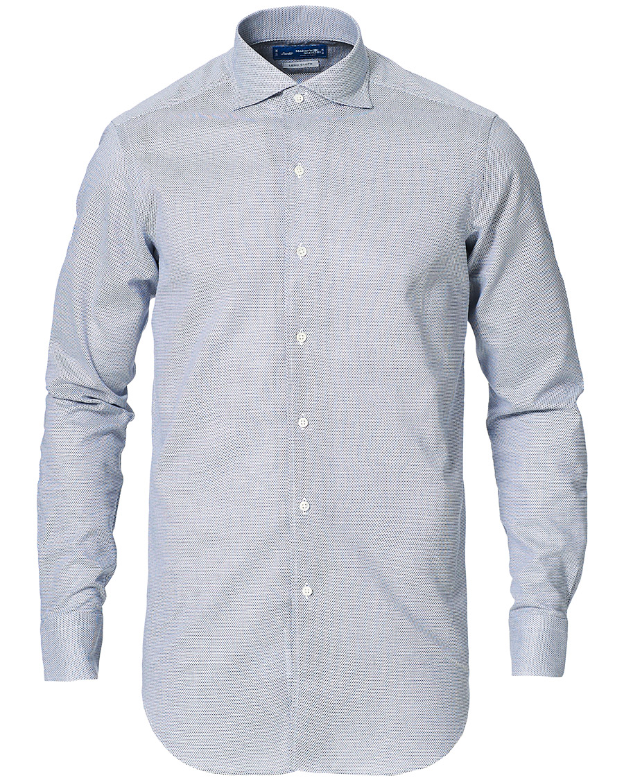 Herre | Skjorter | Kamakura Shirts | Slim Fit One Piece Collar Shirt Blue