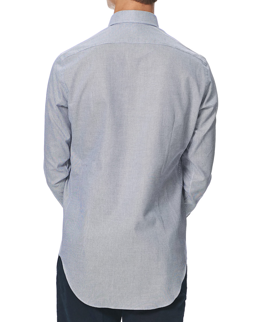 Herre | Skjorter | Kamakura Shirts | Slim Fit One Piece Collar Shirt Blue