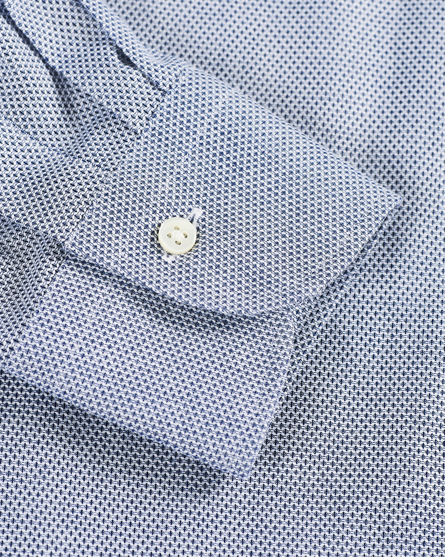 Herre | Skjorter | Kamakura Shirts | Slim Fit One Piece Collar Shirt Blue