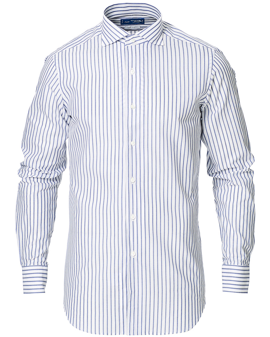 Herre |  | Kamakura Shirts | Slim Fit One Piece Collar Shirt Light Blue