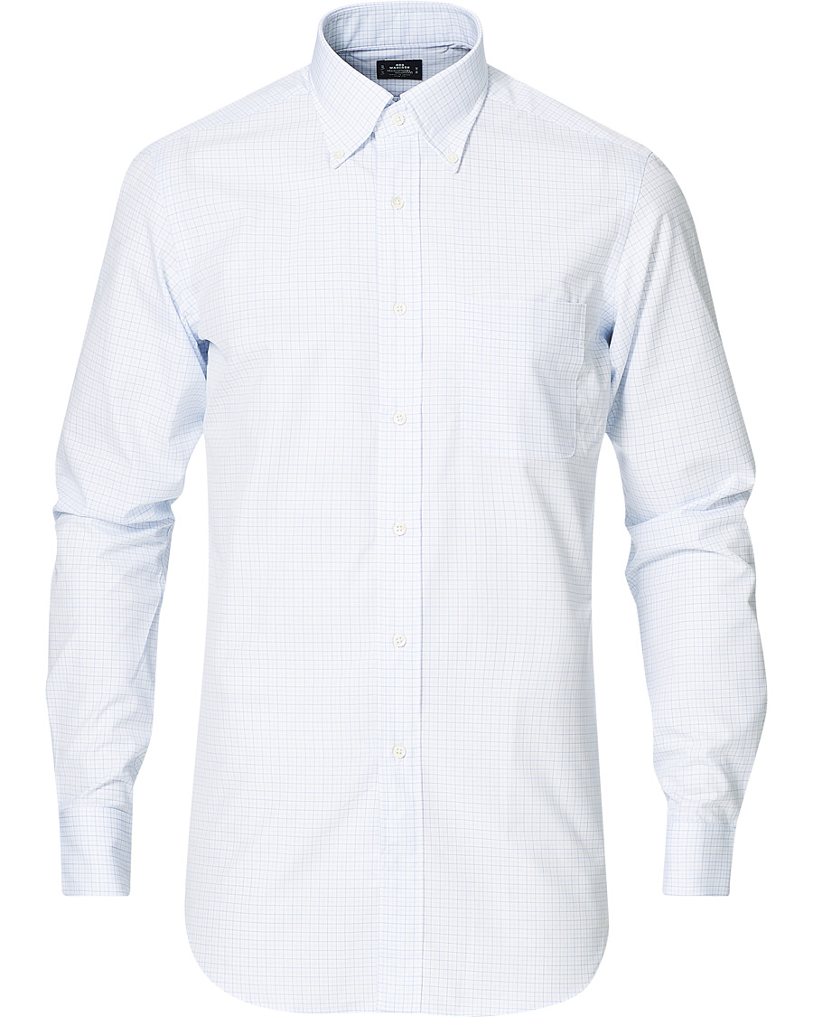 Herre |  | Kamakura Shirts | Slim Fit Broadcloth Button Down Shirt Light Blue