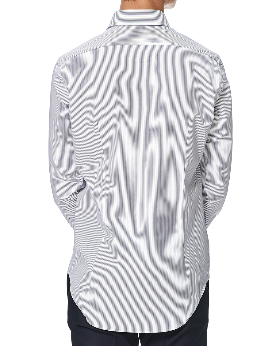 Herre | Skjorter | Kamakura Shirts | Slim Fit Broadcloth Shirt Blue Stripe