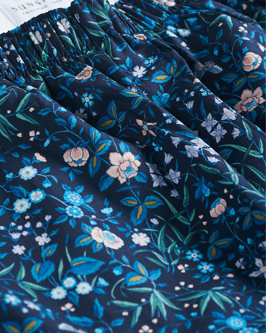 Herre | Undertøy | Sunspel | Liberty Mono Floral Printed Boxershorts Blue