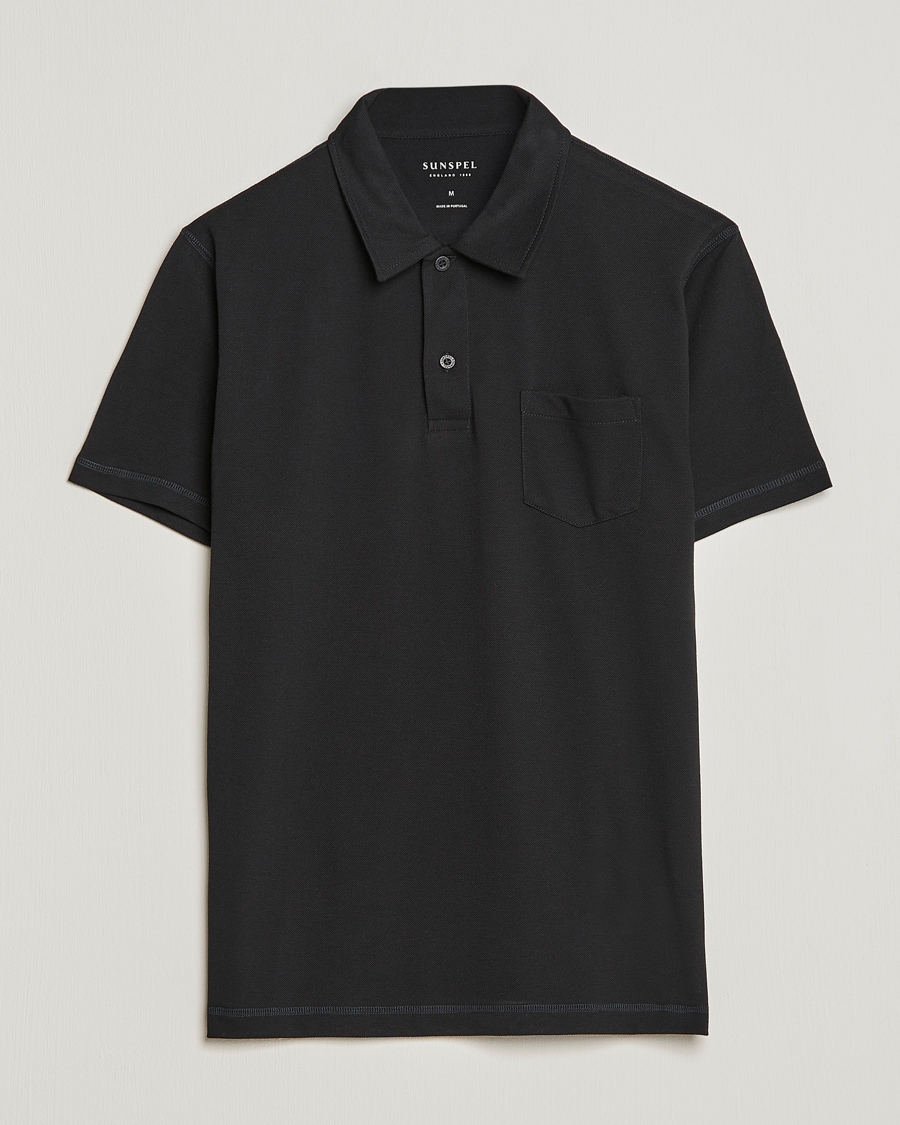 Herre | Pikéer | Sunspel | Active Pique Polo Black