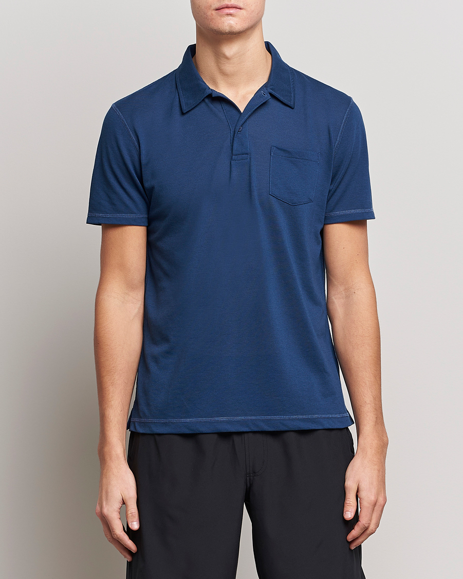 Herre | Salg klær | Sunspel | Active Pique Polo Navy