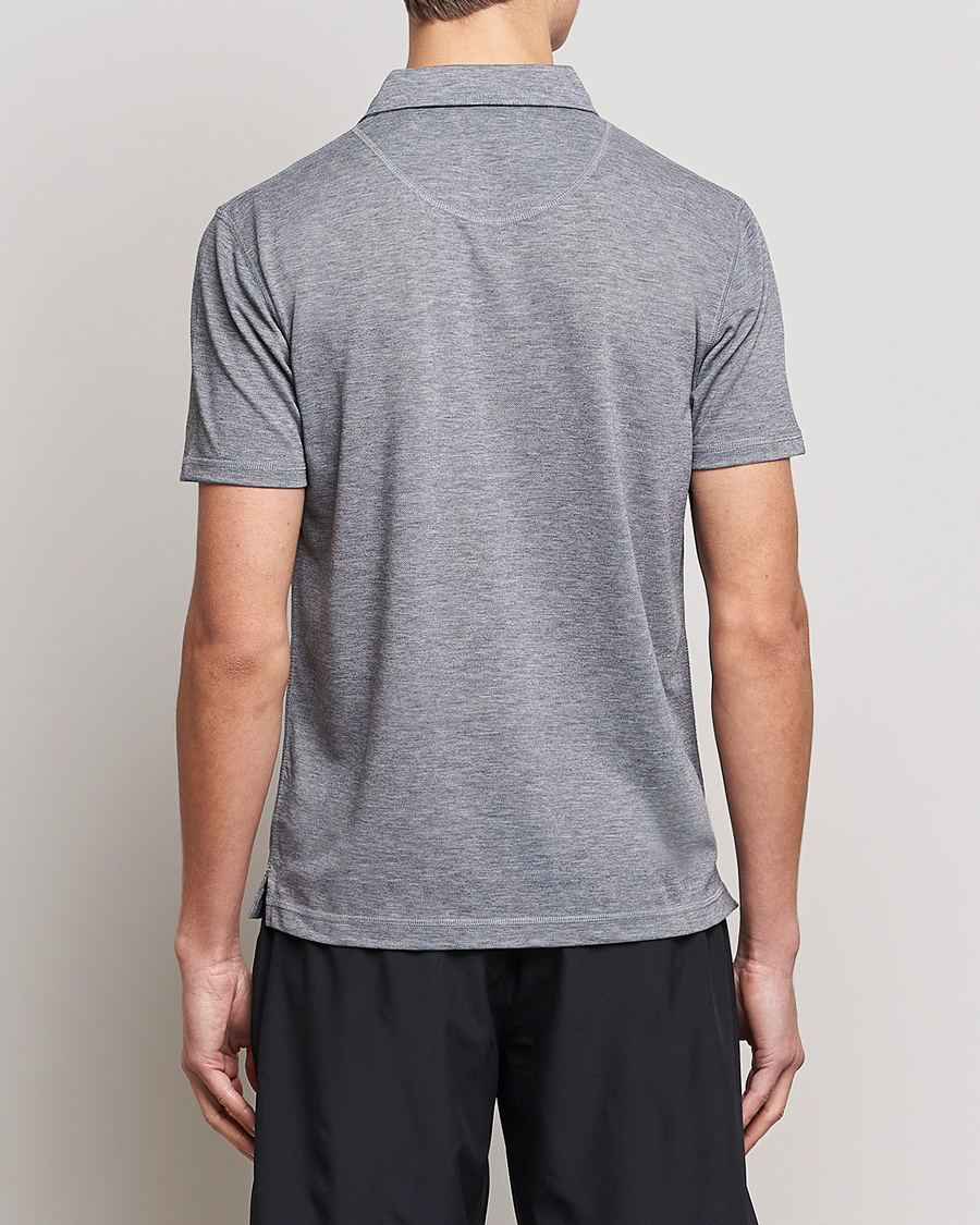 Herre | Pikéer | Sunspel | Active Pique Polo Grey Melange