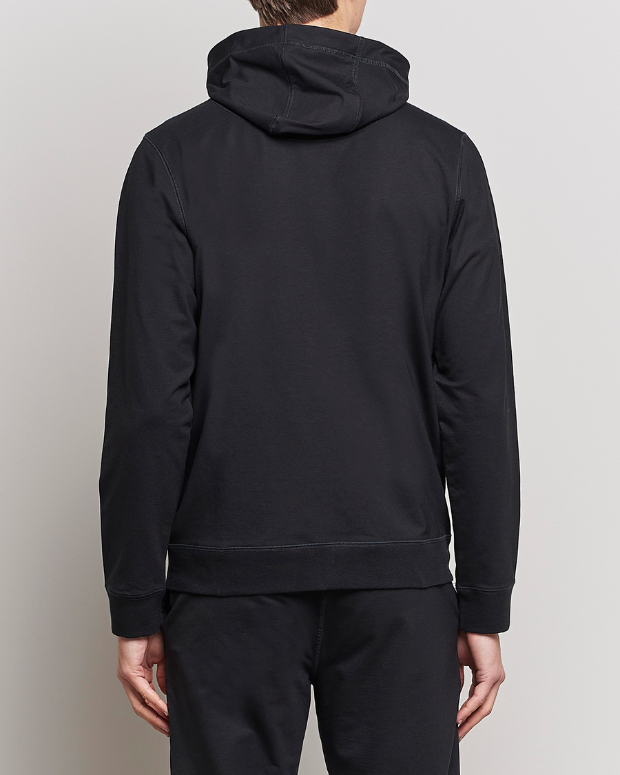 Herre | Gensere | Sunspel | Active Full Zip Hood Black