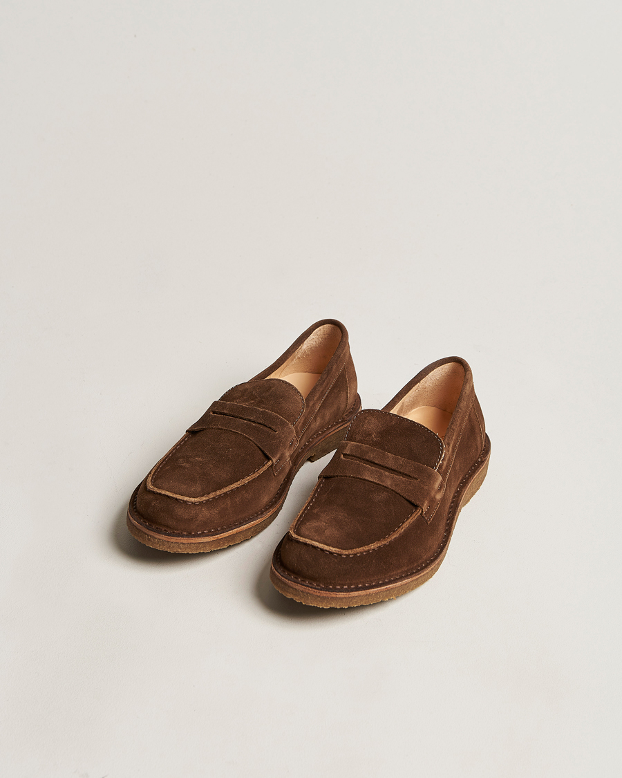 Herre | Italian Department | Astorflex | Mokaflex Loafers Dark Khaki Suede