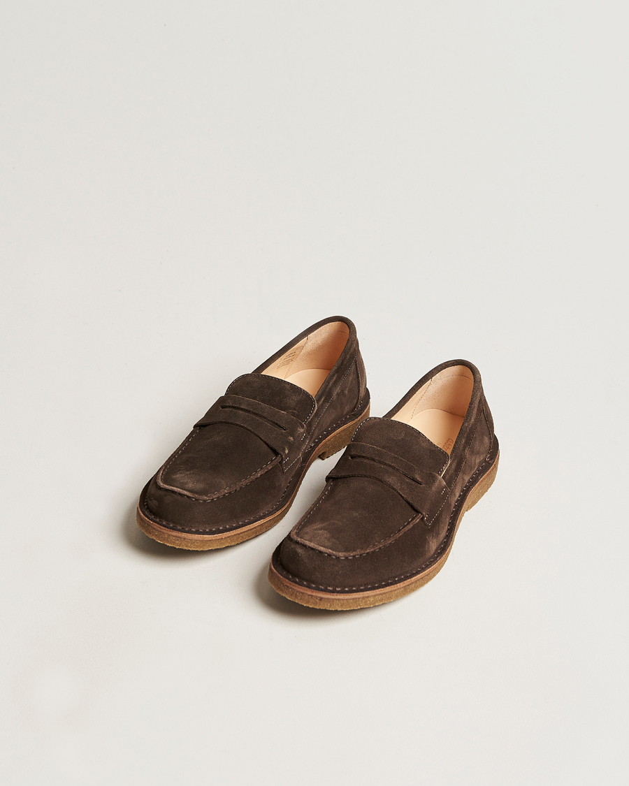 Herre | Sko | Astorflex | Mokaflex Loafers Dark Brown Suede