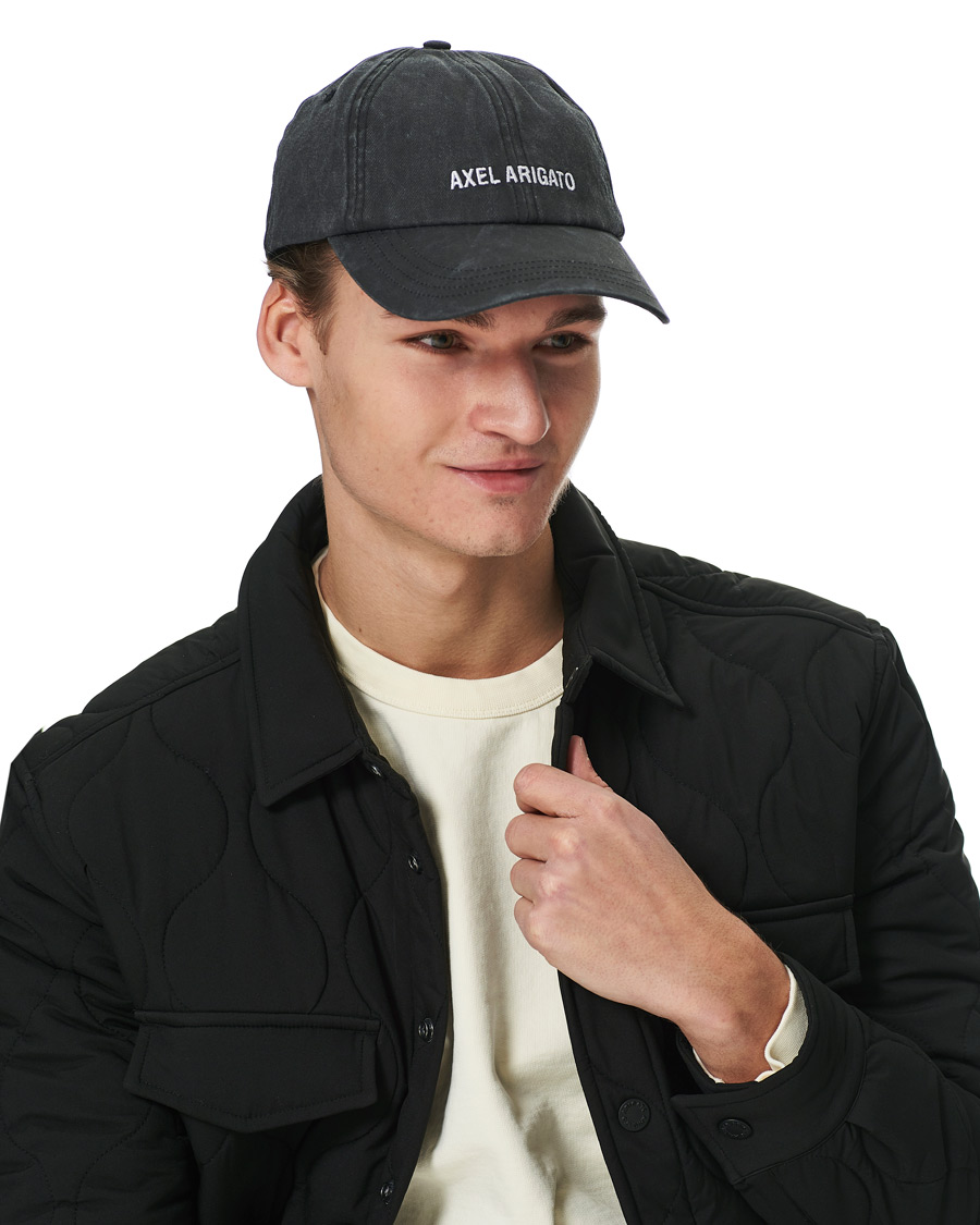 Herre | Axel Arigato AA Logo Cap Washed Black | Axel Arigato | AA Logo Cap Washed Black