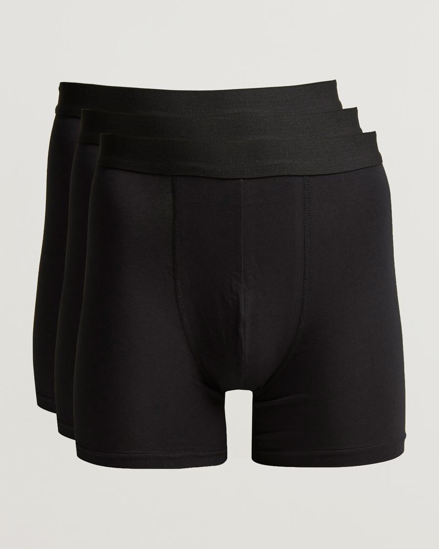 Herre | Undertøy | Bread & Boxers | 3-Pack Long Boxer Brief Black
