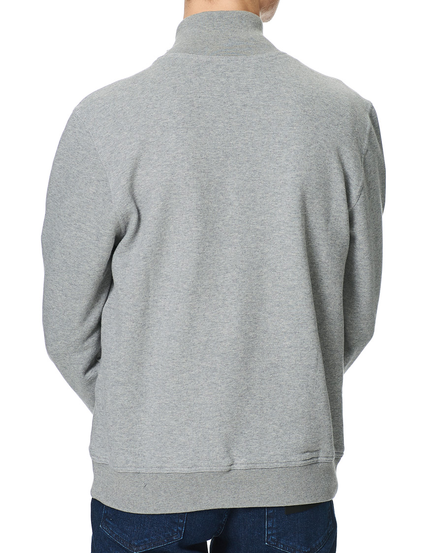 Herre | Gensere | Brioni | French Terry Cotton Zip Sweater Light Grey