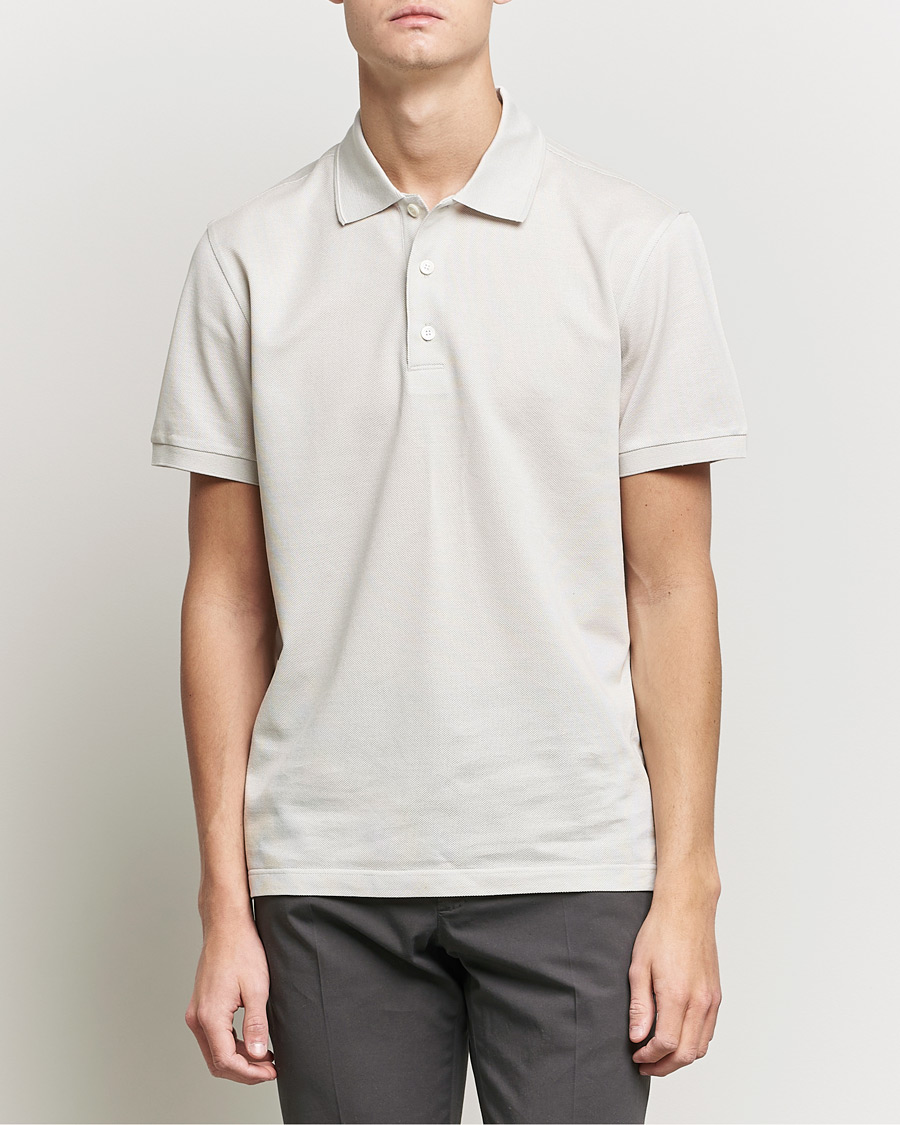 Herre | Pikéer | Brioni | Short Sleeve Piquet Polo Light Beige