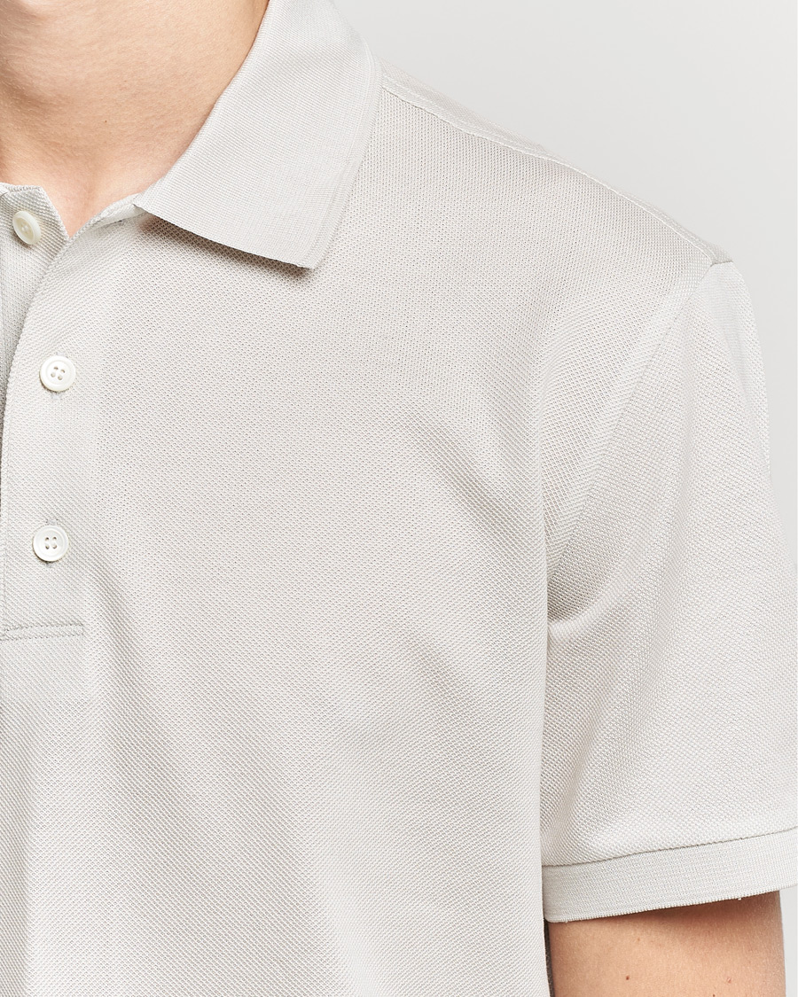 Herre | Pikéer | Brioni | Short Sleeve Piquet Polo Light Beige