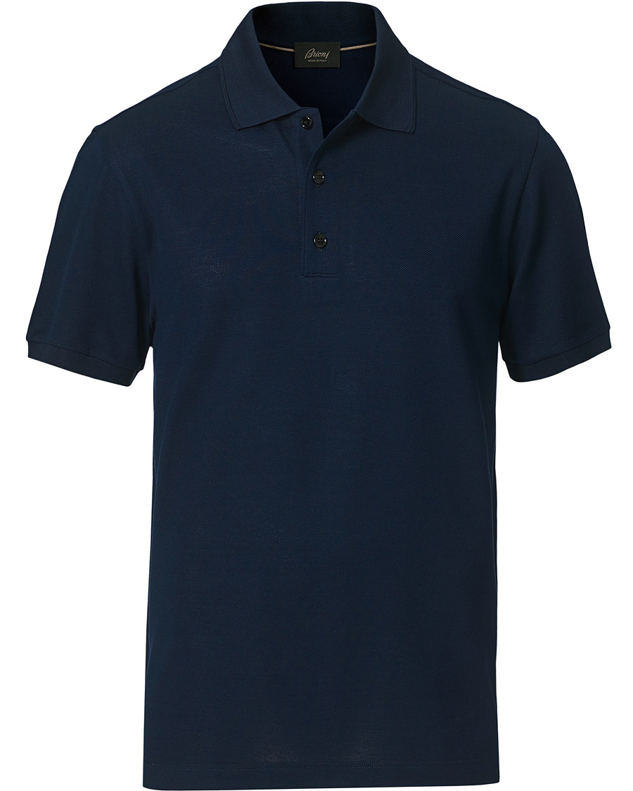 Herre | Pikéer | Brioni | Short Sleeve Piquet Polo Navy