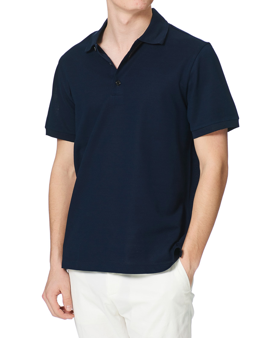 Herre | Pikéer | Brioni | Short Sleeve Piquet Polo Navy