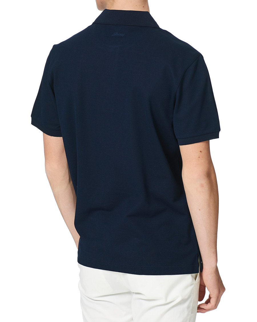 Herre | Pikéer | Brioni | Short Sleeve Piquet Polo Navy