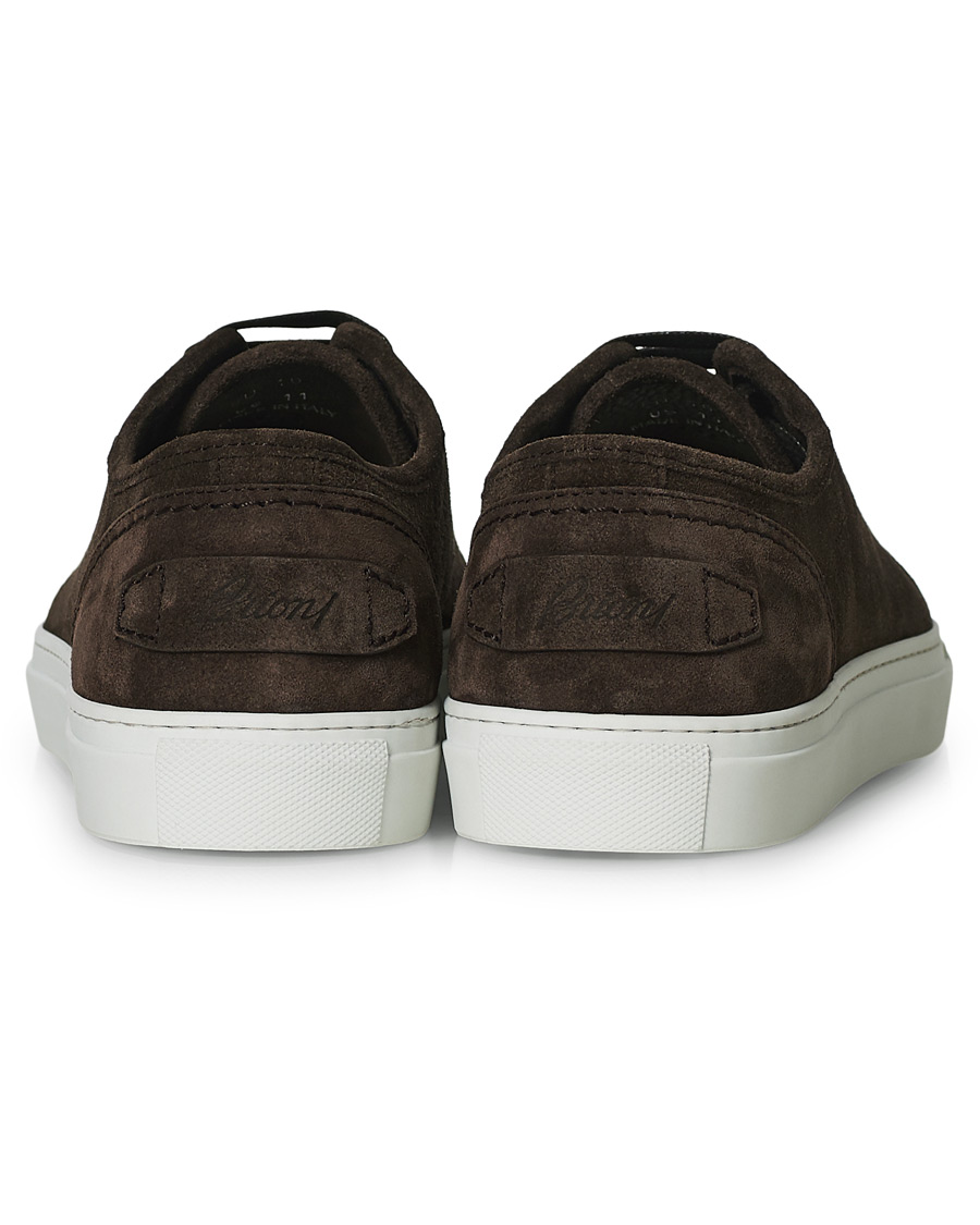 Herre | Sneakers | Brioni | Cassetta Suede Sneakers Dark Brown