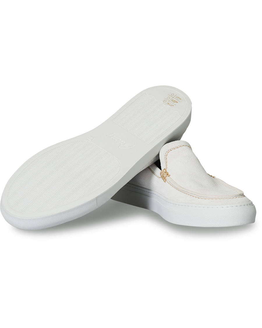 Herre | Brioni Cassetta Suede Loafers Off White | Brioni | Cassetta Suede Loafers Off White