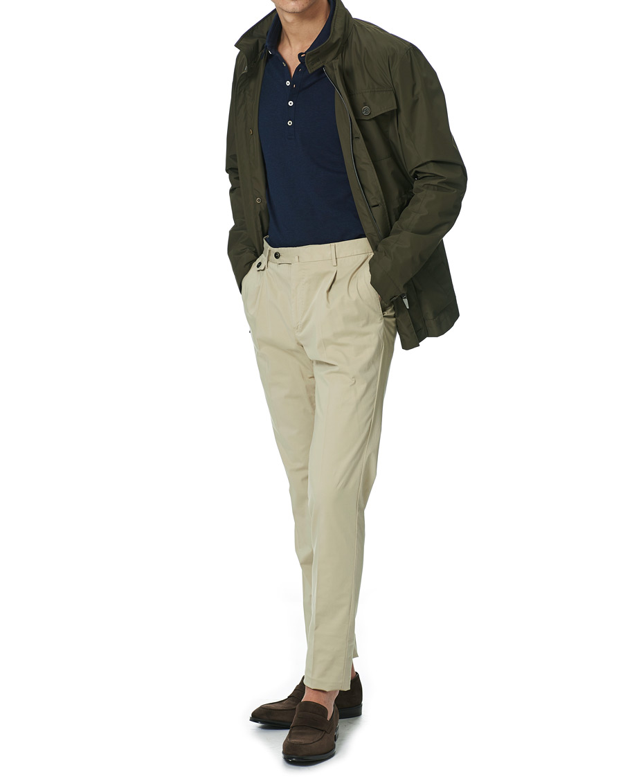 Herre | Jakker | Canali | Nylon Field Jacket Military Green