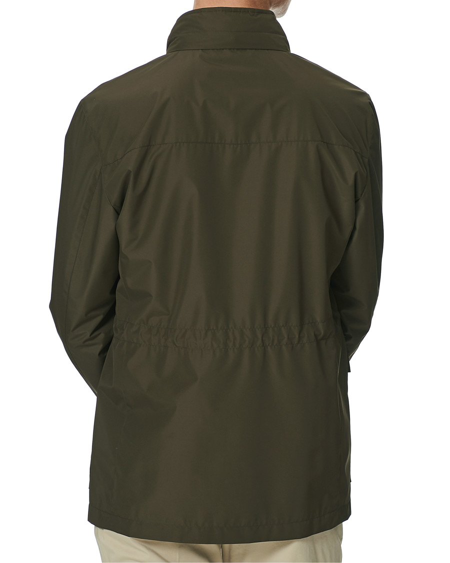 Herre | Jakker | Canali | Nylon Field Jacket Military Green