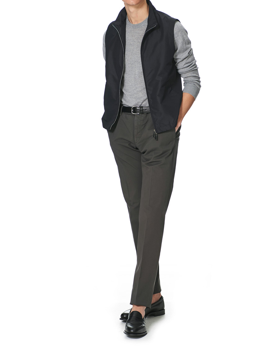 Herre | Jakker | Canali | Microfiber Nylon Gilet Navy