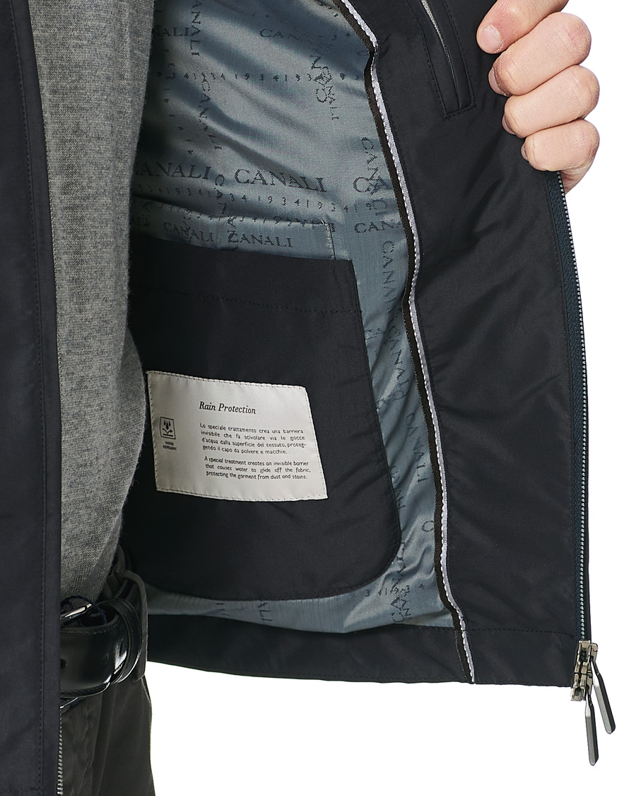 Herre | Jakker | Canali | Microfiber Nylon Gilet Navy