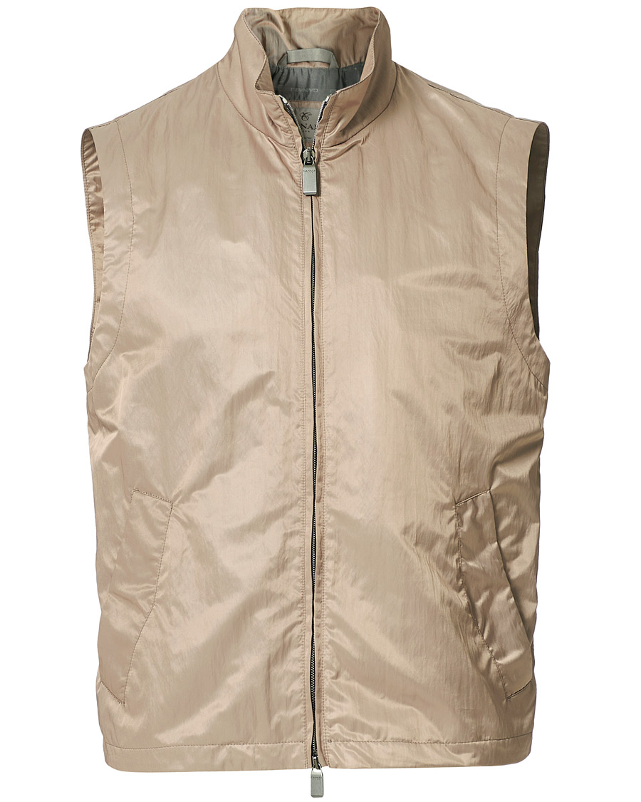 Herre | Jakker | Canali | Microfiber Nylon Gilet Beige