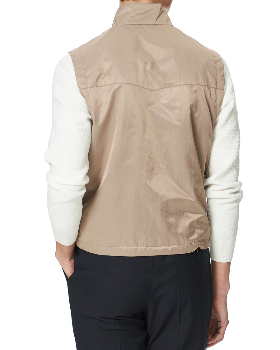 Herre | Jakker | Canali | Microfiber Nylon Gilet Beige