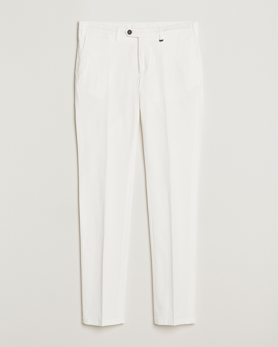 Herre | Bukser | Canali | Cotton Stretch Chinos Optical White