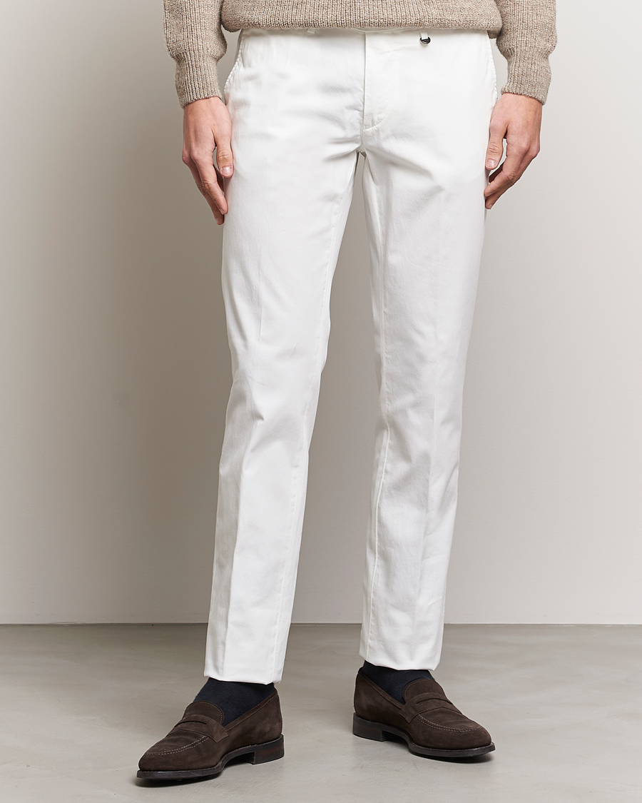 Herre |  | Canali | Cotton Stretch Chinos Optical White
