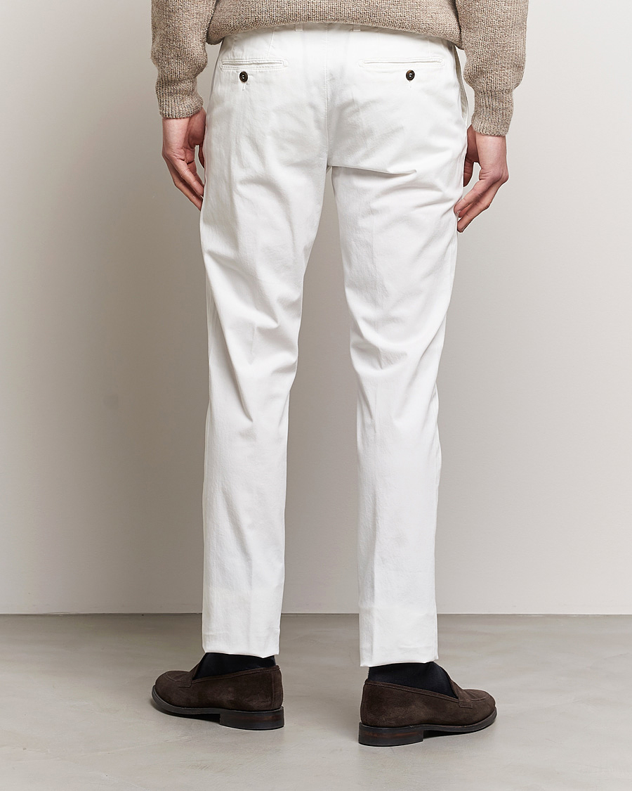 Herre | Bukser | Canali | Cotton Stretch Chinos Optical White