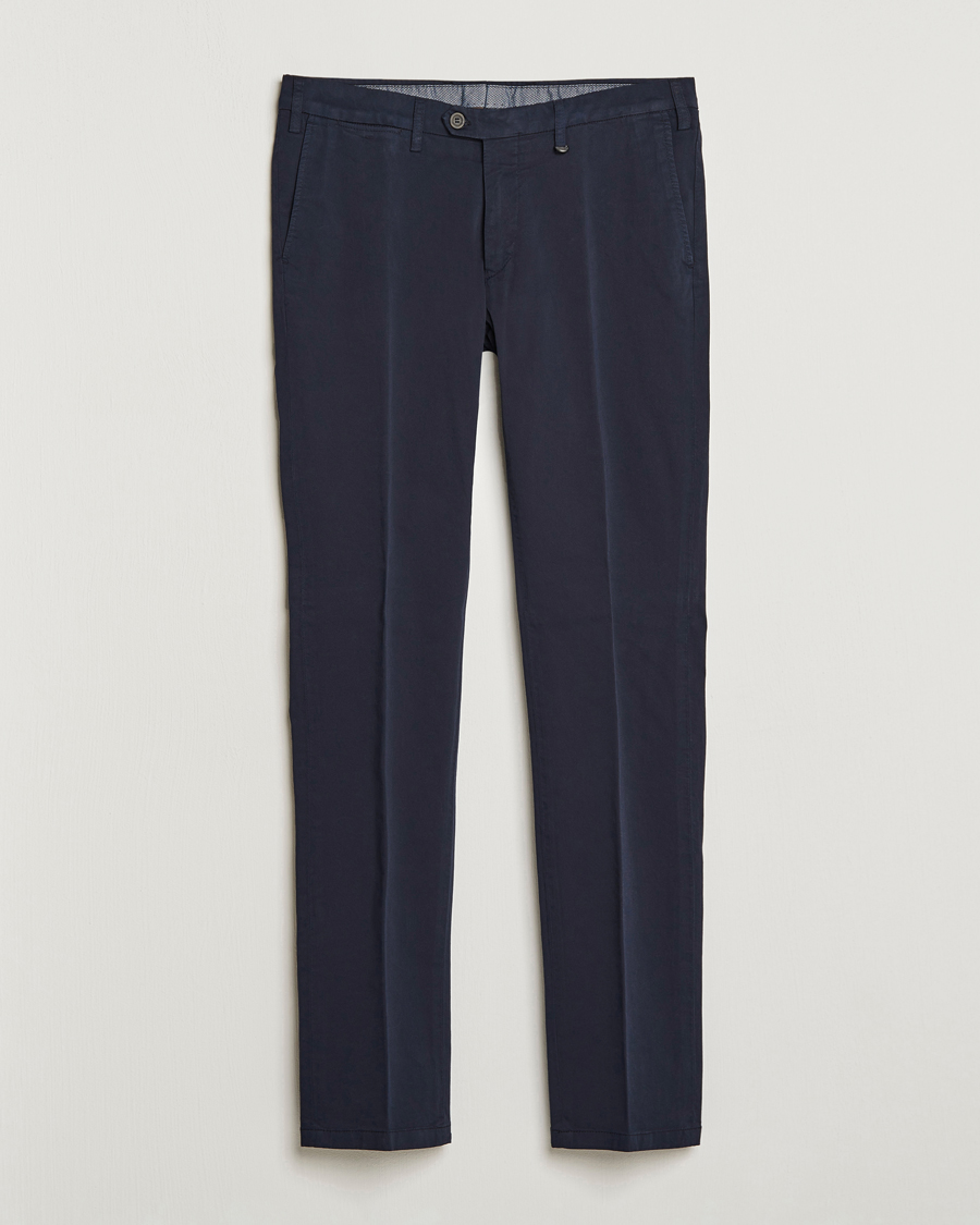 Herre | Bukser | Canali | Cotton Stretch Chinos Navy