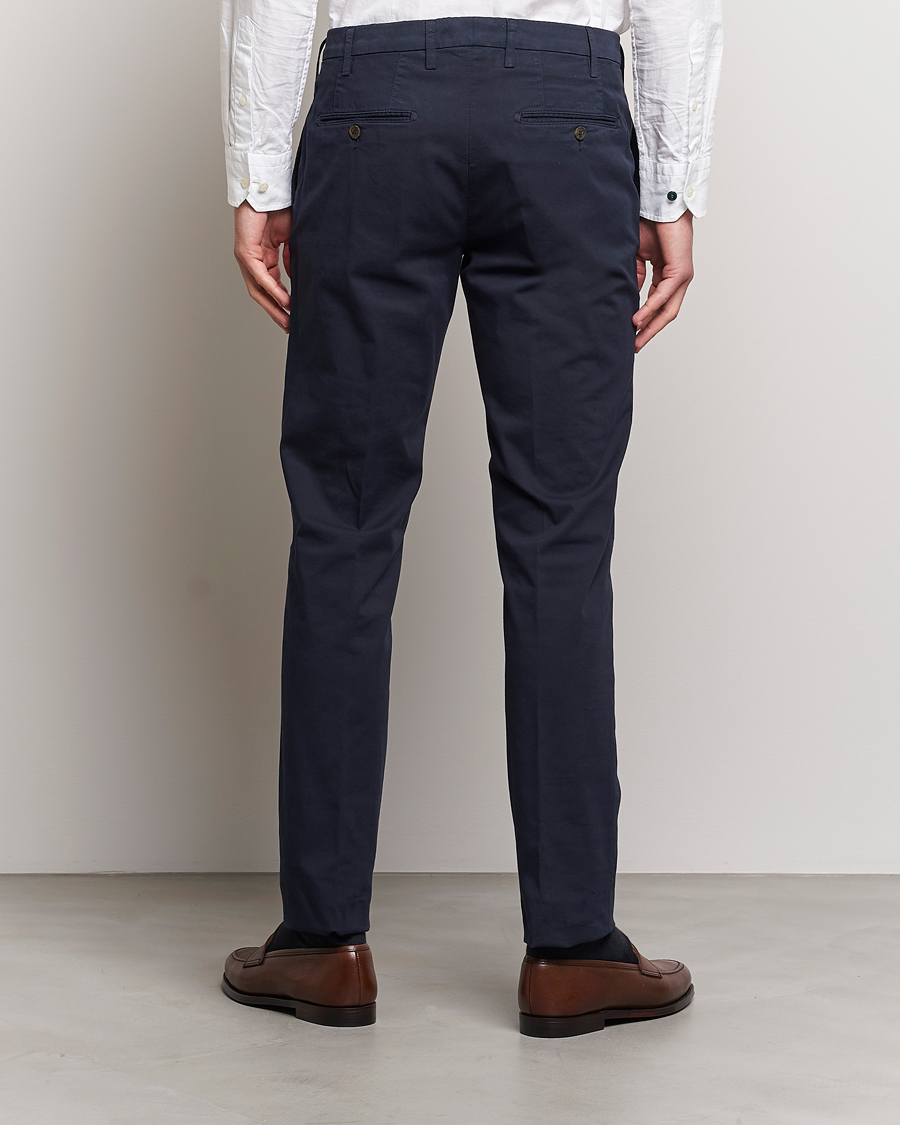 Herre | Bukser | Canali | Cotton Stretch Chinos Navy