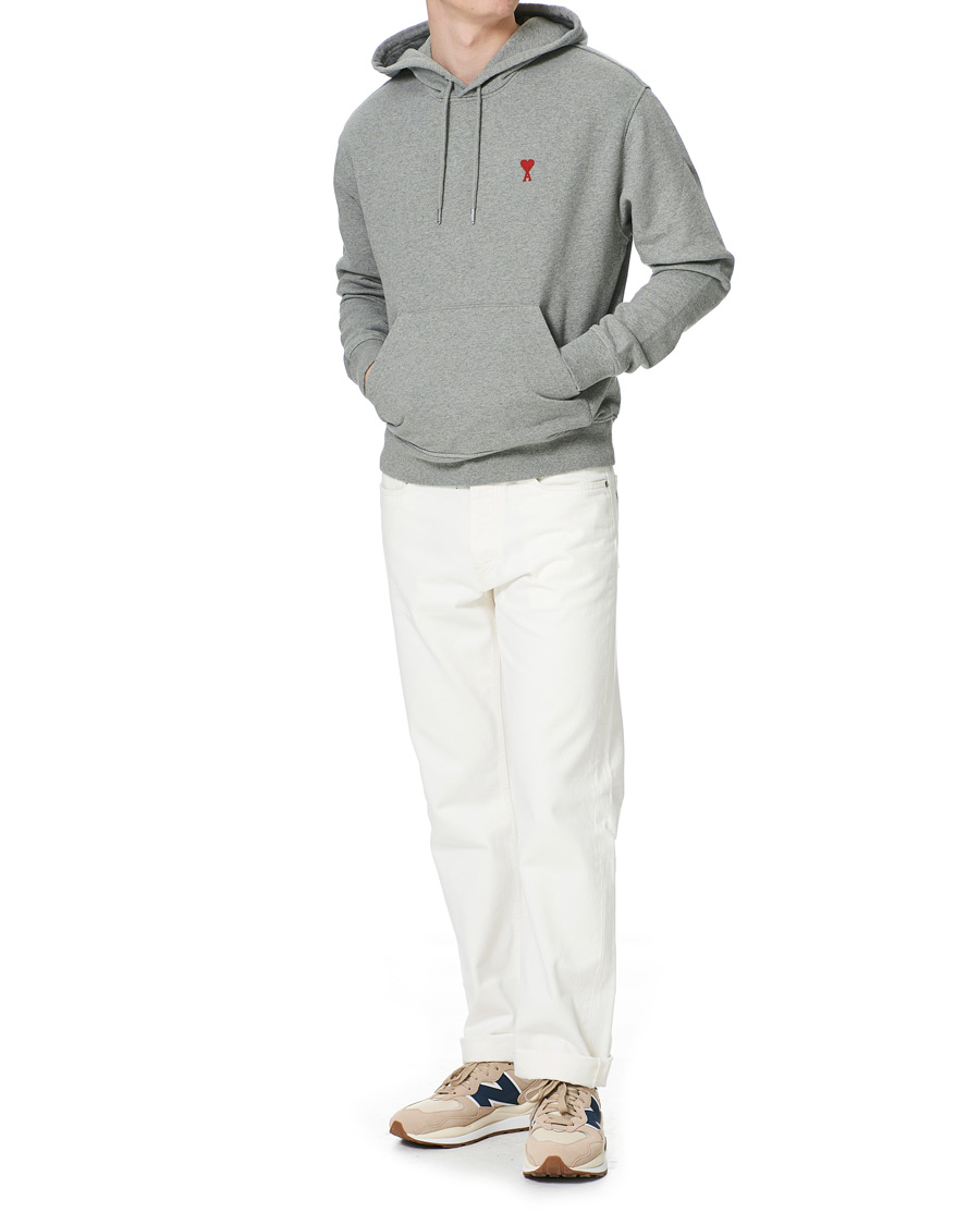 Herre | Gensere | AMI | Heart Logo Hoodie Heather Grey