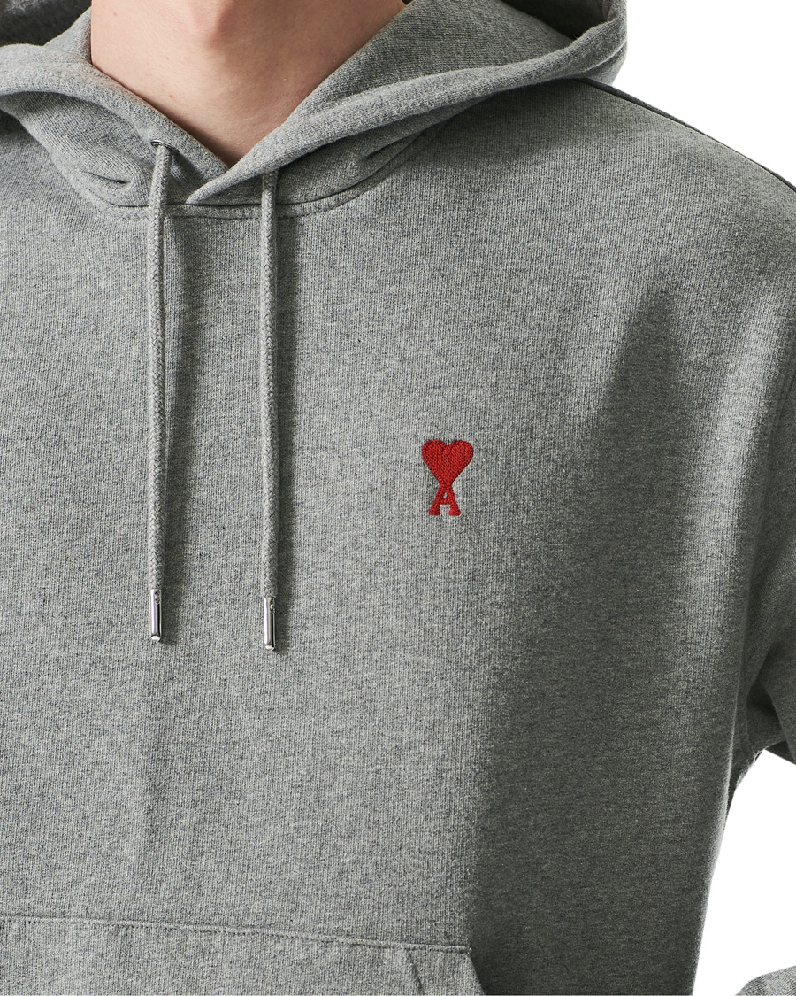 Herre | Gensere | AMI | Heart Logo Hoodie Heather Grey